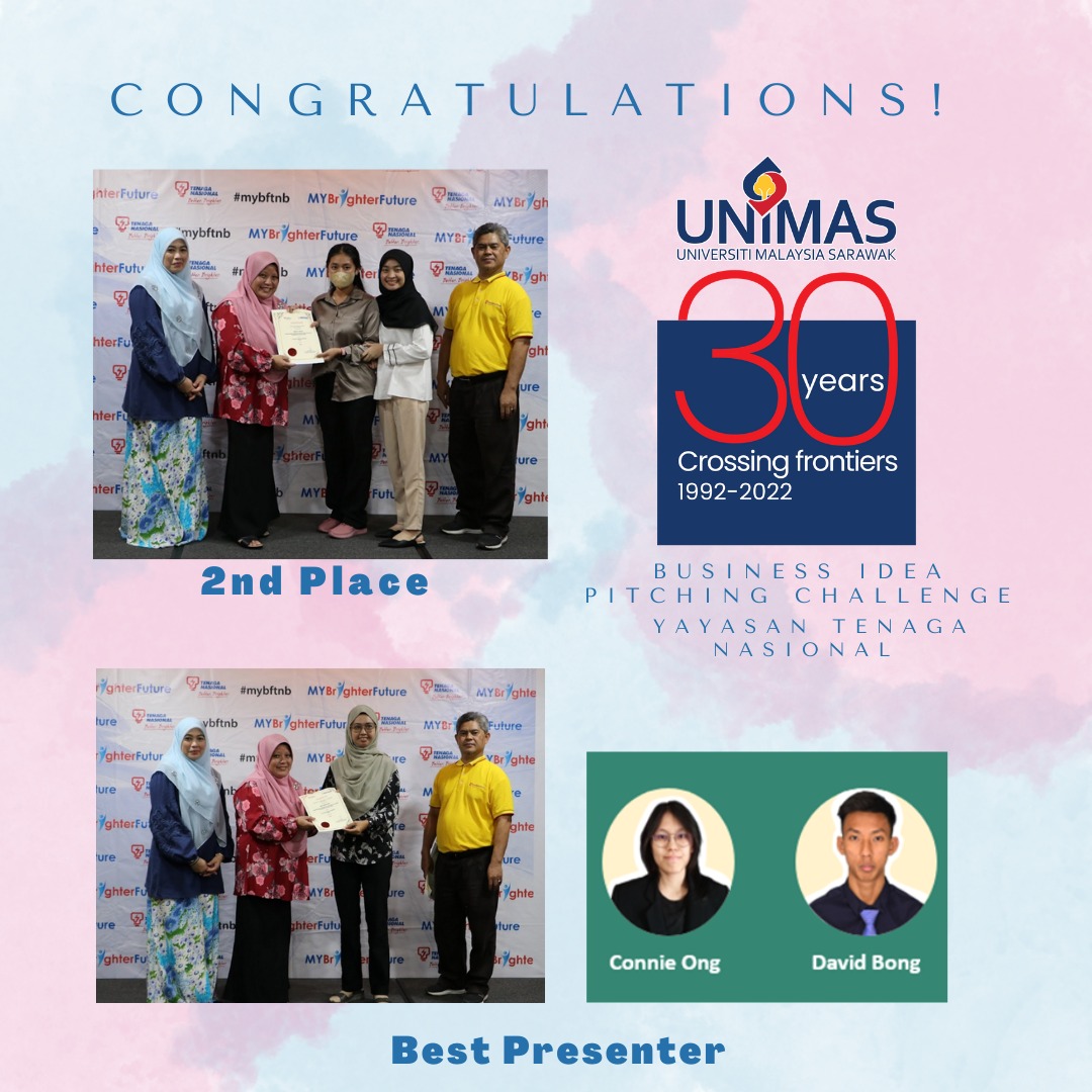 UNIMAS Students Won Awards at the Business Idea Pitching Challenge